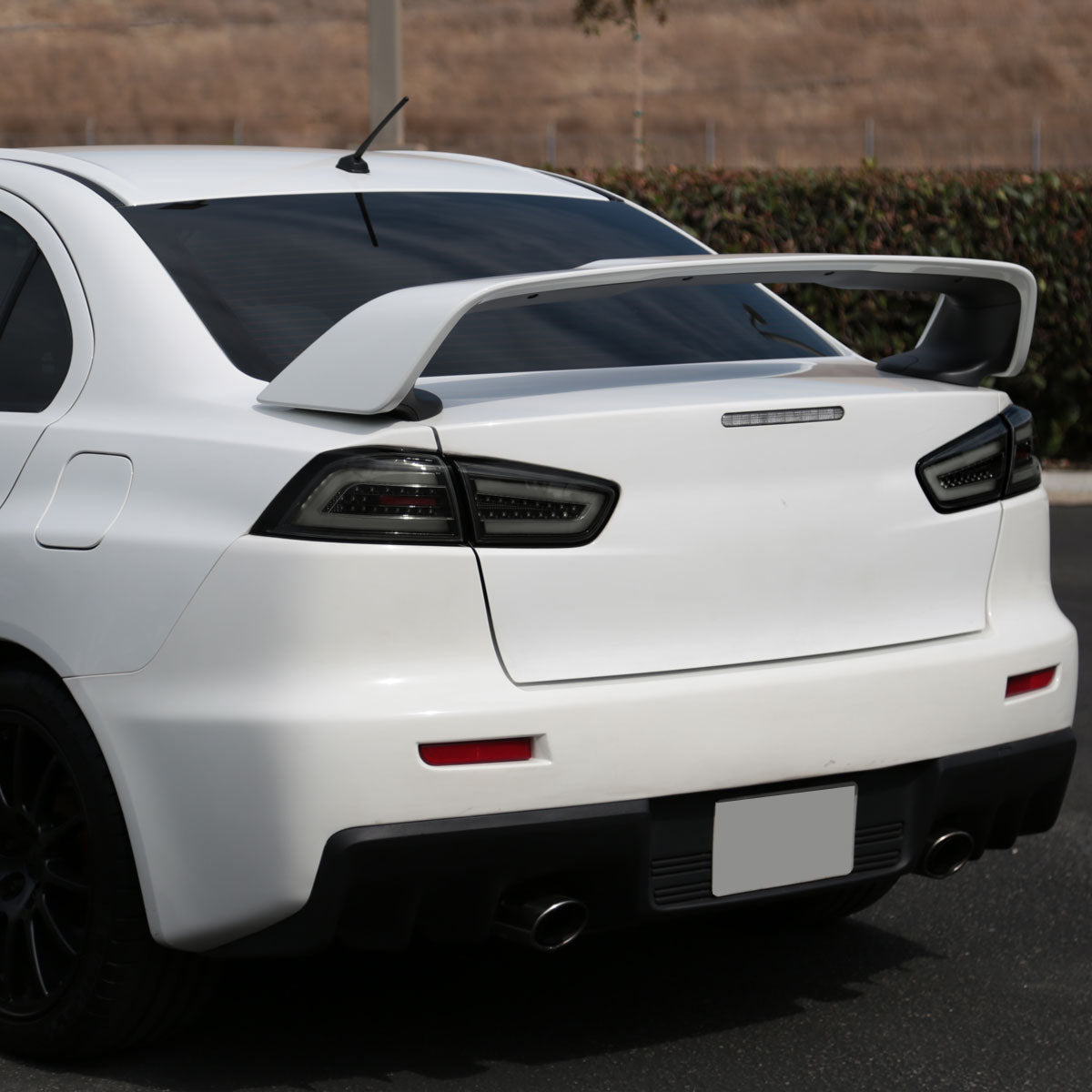 2008-2017 Mitsubishi Lancer / 2008-2015 Lancer EVO X Sedan LED Tail Lights (Glossy Black Housing/Smoked Lens)
