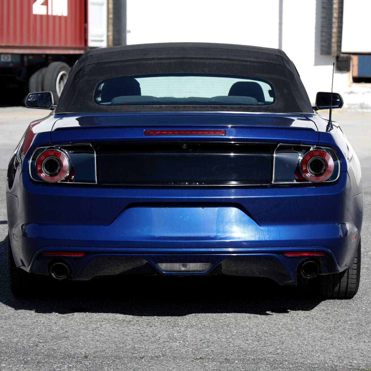 2015-2022 Ford Mustang Coupe/Convertible Red LED Bar Tail Lights (Glossy Black Housing/Clear Lens)