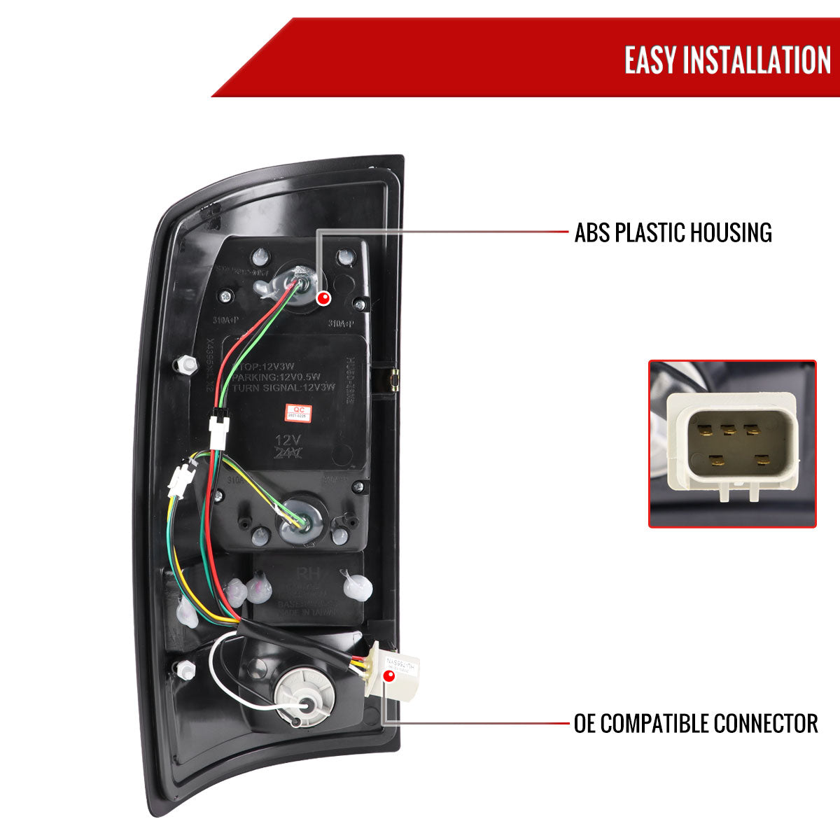 2002-2006 Dodge RAM 1500 2500 3500 LED Tail Lights -G2 (Glossy Black Housing/Smoked Lens)