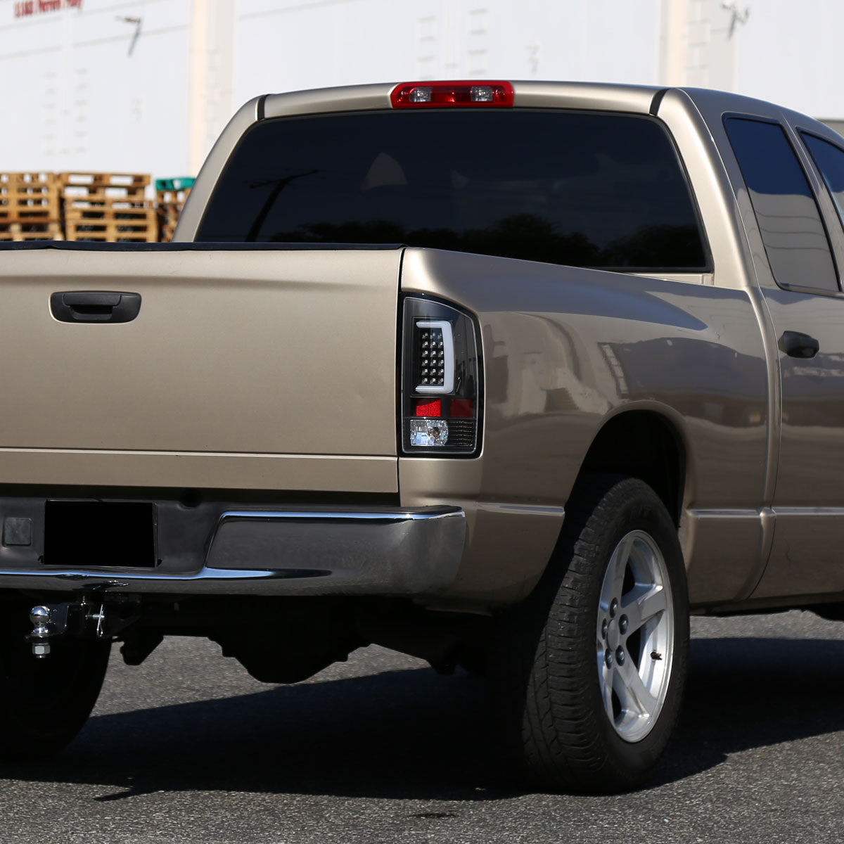 2002-2006 Dodge RAM 1500 2500 3500 LED Tail Lights -G2 (Matte Black Housing/Clear Lens)