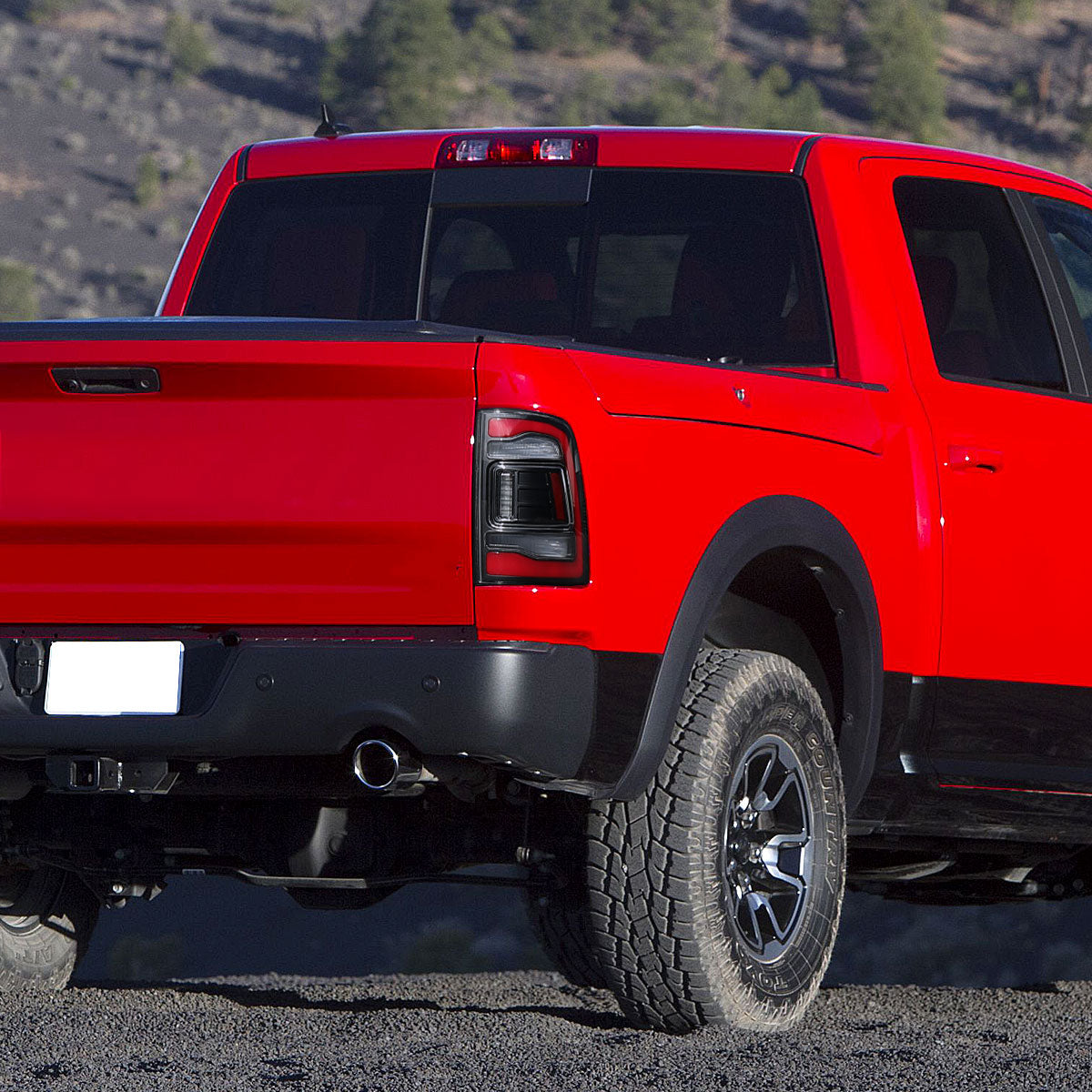 2013-2018 RAM 1500/2500/3500 Sequential Signal LED Tail Lights (Black Housing/Clear Lens)