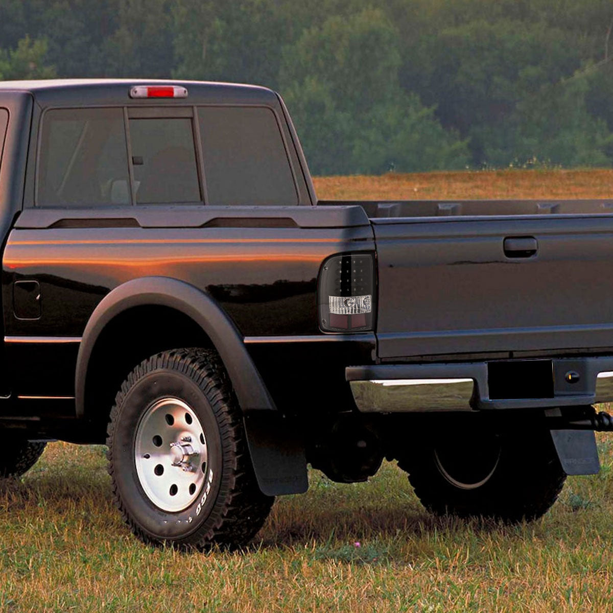 2006-2011 Ford Ranger V2 LED Tail Lights (Matte Black Housing/Clear Lens)