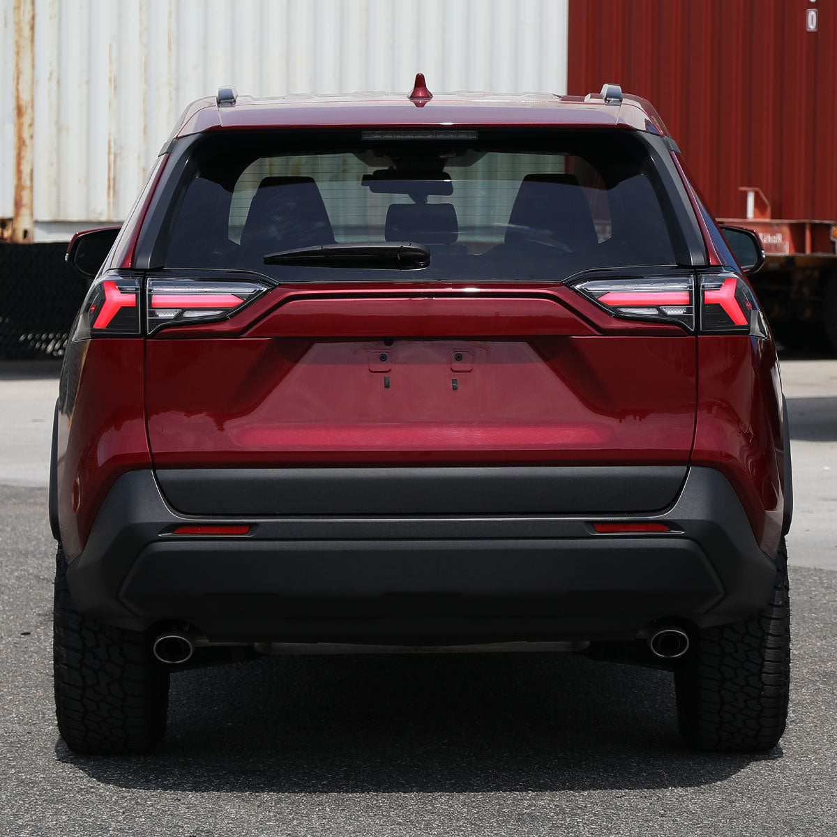 2019-2024 Toyota RAV4 White LED Bar Sequential Signal Tail Lights (Matte Black Housing/Clear Lens)
