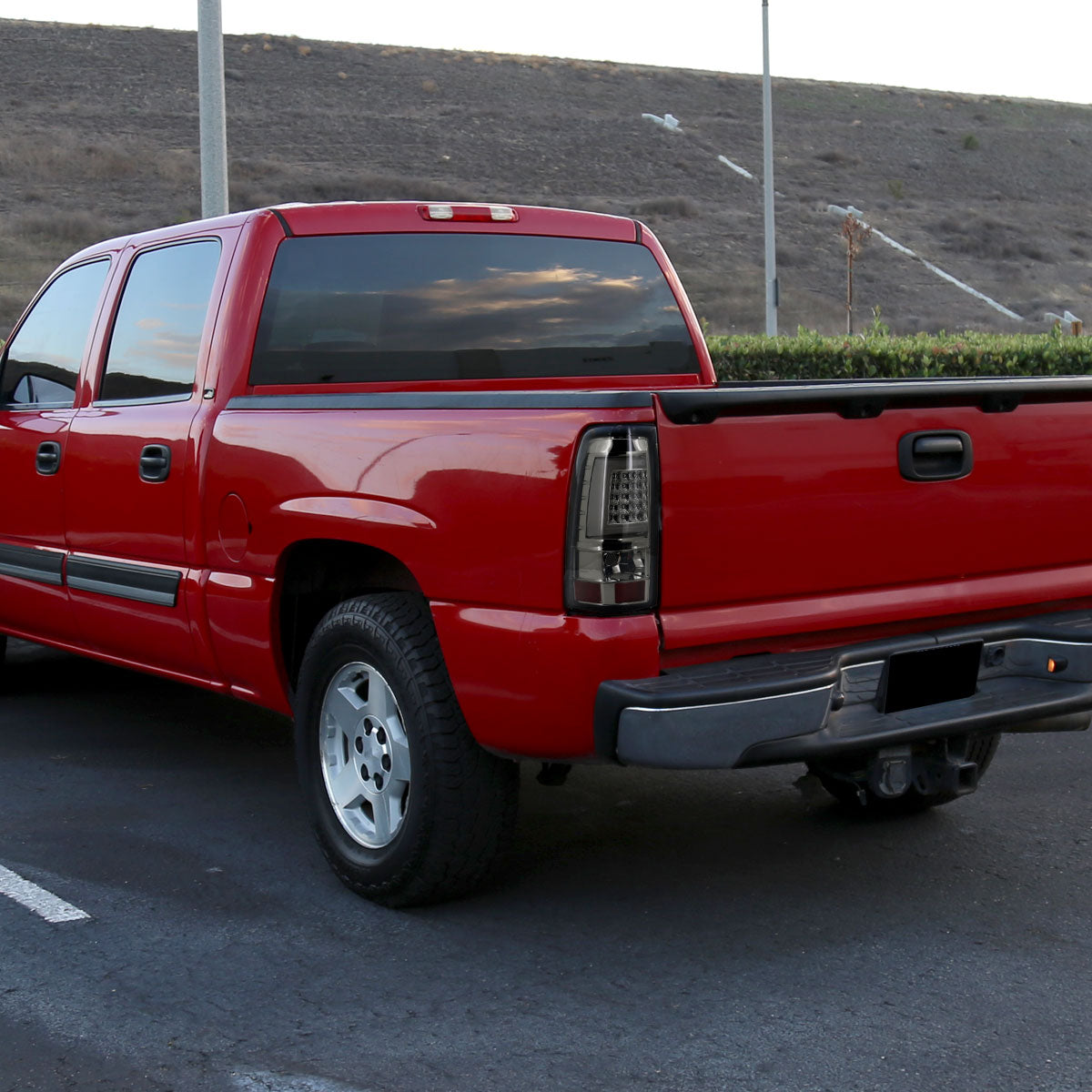 2003-2006 Chevrolet Silverado LED Tail Lights - G2 (Chrome Housing/Smoked Lens)