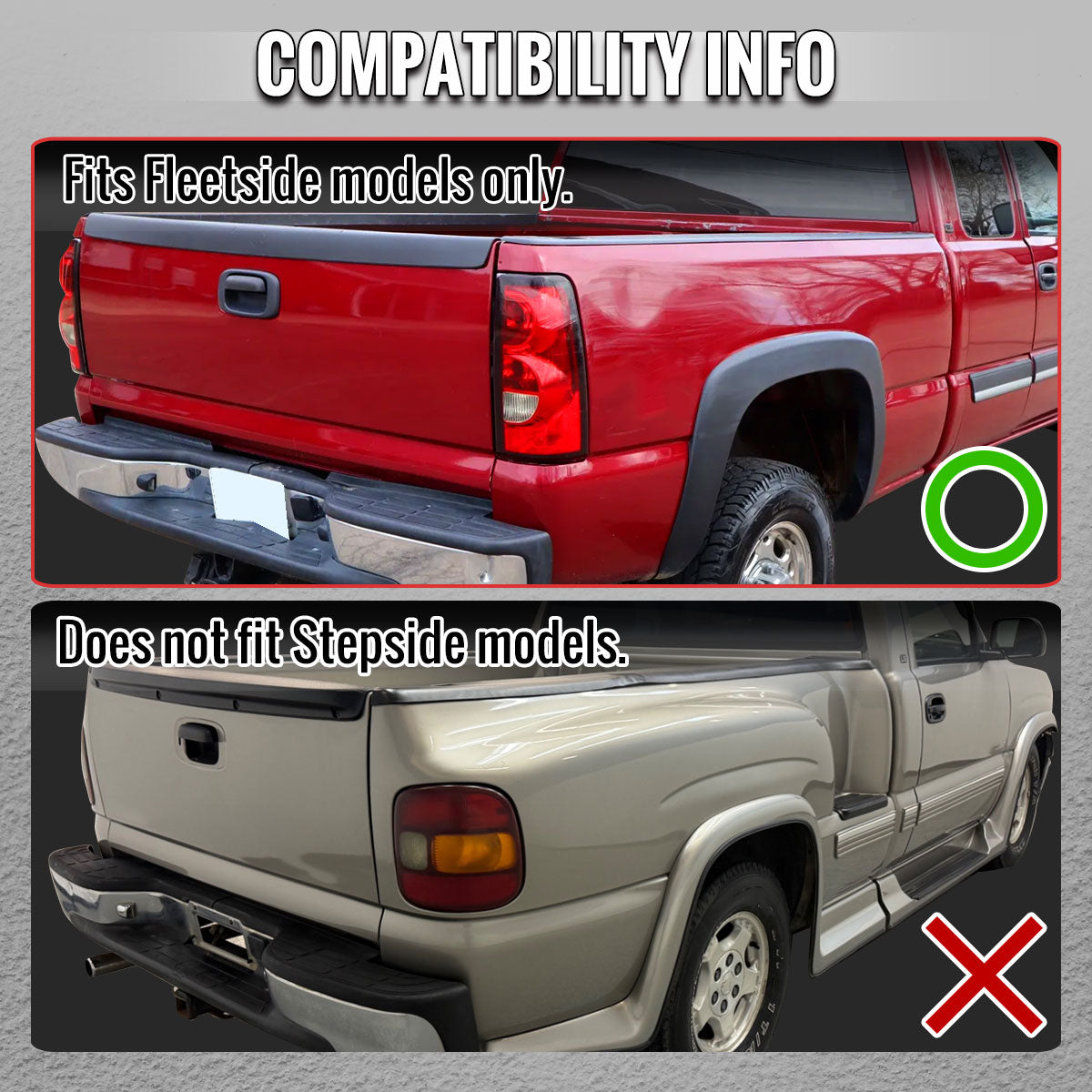 2003-2006 Chevrolet Silverado 1500 2500 3500 LED C-Bar Tail Lights (Black Housing / Clear Lens)