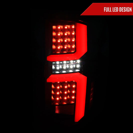 2007-2013 Chevrolet Silverado 1500/ 2007-2014 Silverado 2500HD/3500HD LED Tail Lights with White LED Bar (Matte Black Housing/Clear Lens)