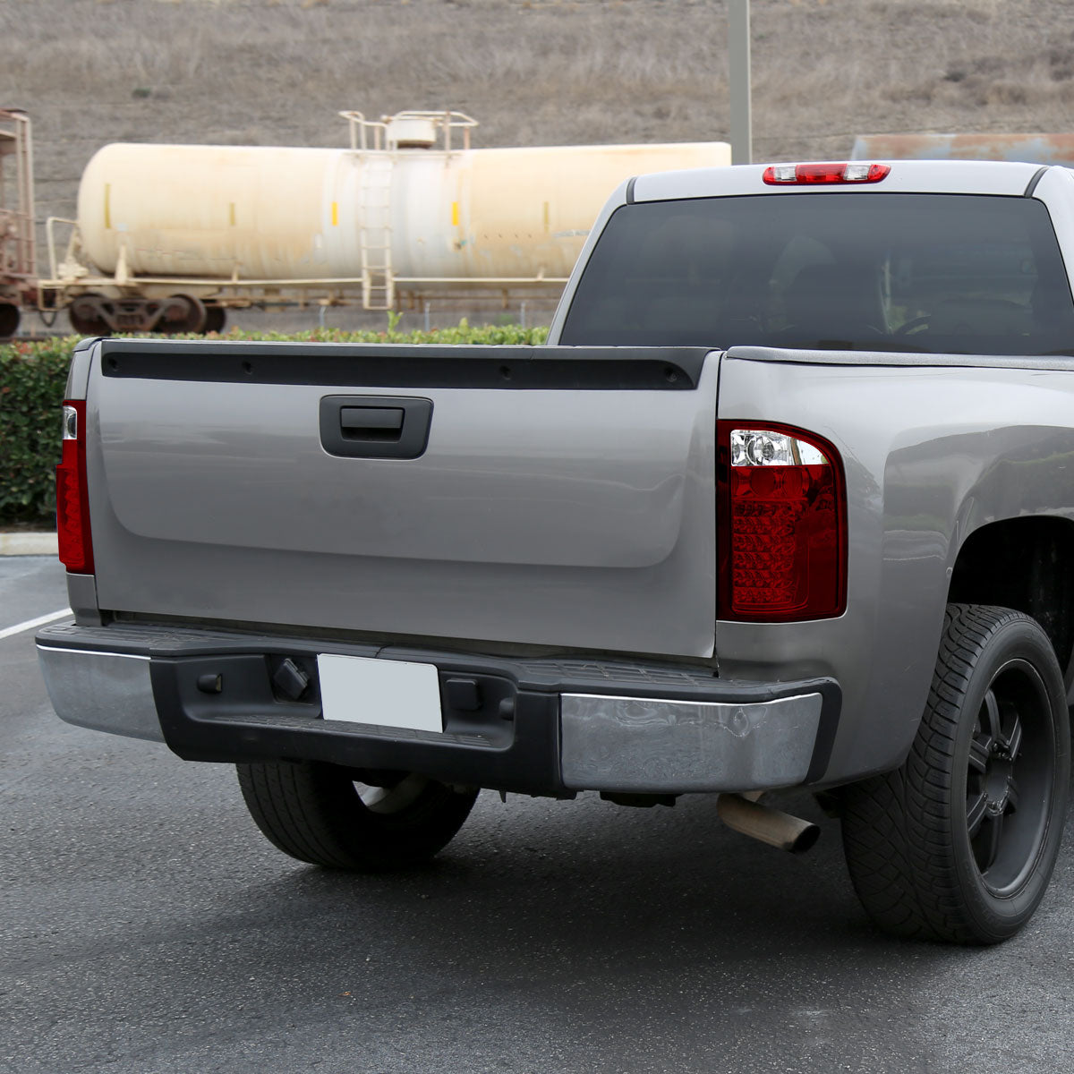 2007-2014 Chevrolet Silverado LED Tail Lights (Chrome Housing/Red Lens)