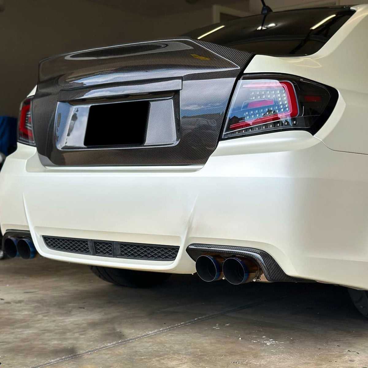 2008-2014 Subaru Impreza WRX/STI LED Sequential Turn Signal Tail lights (Jet Black Housing/Clear Lens)