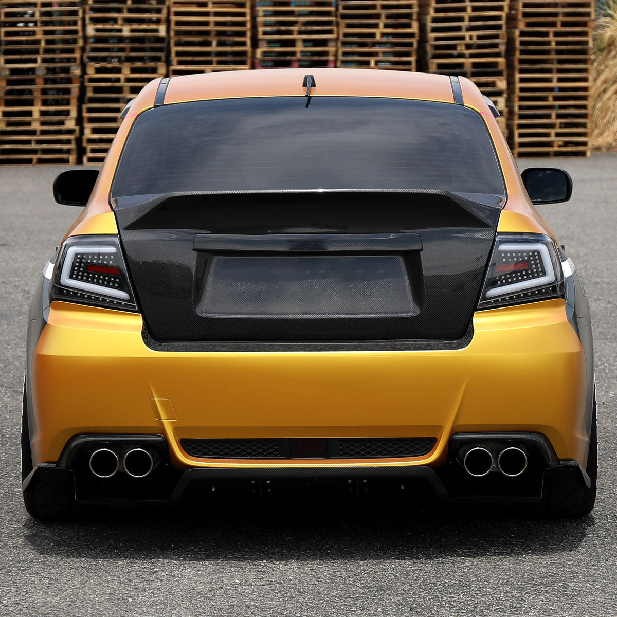 2008-2014 Subaru Impreza WRX/STI LED Sequential Turn Signal Tail Lights (Matte Black Housing/Clear Lens)