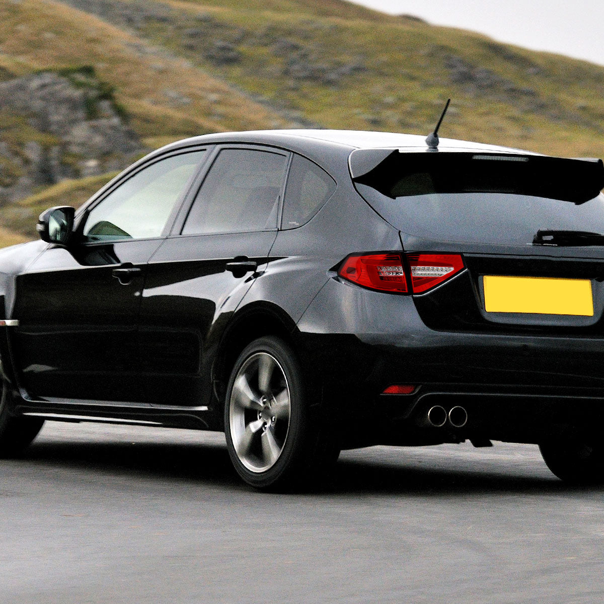 2008-2014 Subaru Impreza WRX Hatchback LED Sequential Tube Tail Lights (Chrome Housing/Red Lens)