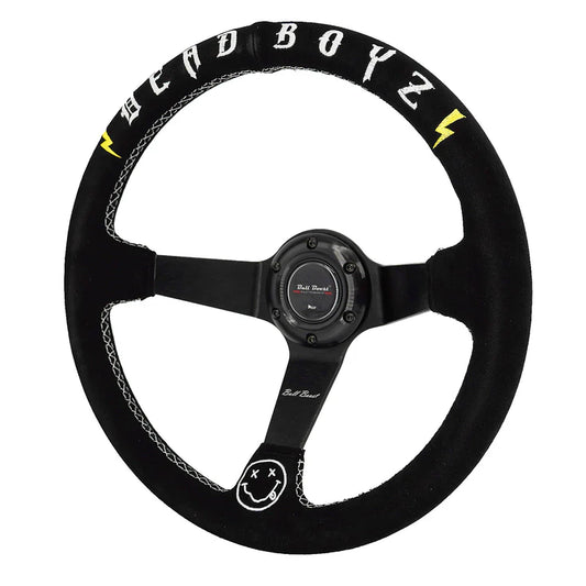 Bull Boost Performance Deadboyz Universal 350mm 3" Deep Dish 6-Bolt Steering Wheel – Black Suede