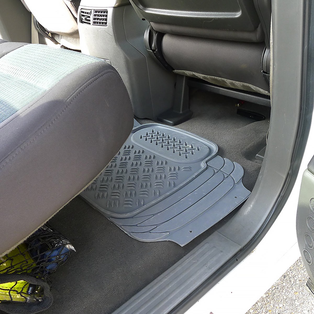 Universal PVC Rubber Floor Mats - 3PC (Gray)