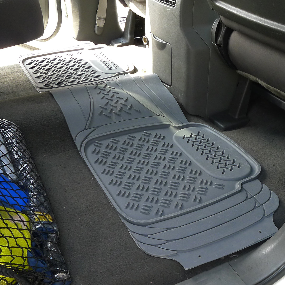 Universal PVC Rubber Floor Mats - 5PC (Gray)