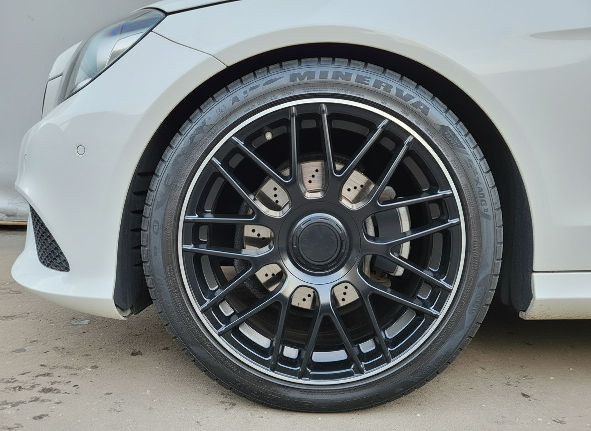 MB8-V2 19x9.5 5x112 +35 66.6 Matte Black Machined Tip
