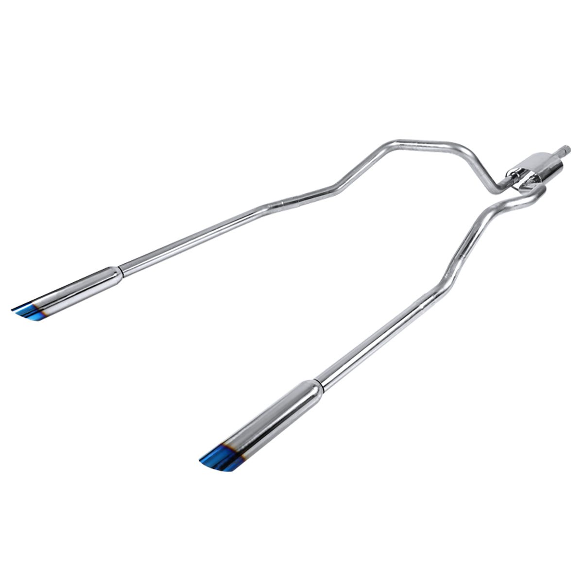 2004-2008 Ford F-150 4.6L/5.4L V8 SuperCab SuperCrew Dual Catback Exhaust System w/ Slanted Burnt Tips