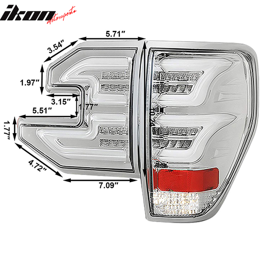 Fits 09-14 Ford F150 Sequential Tail Lights Clear Lens Housing