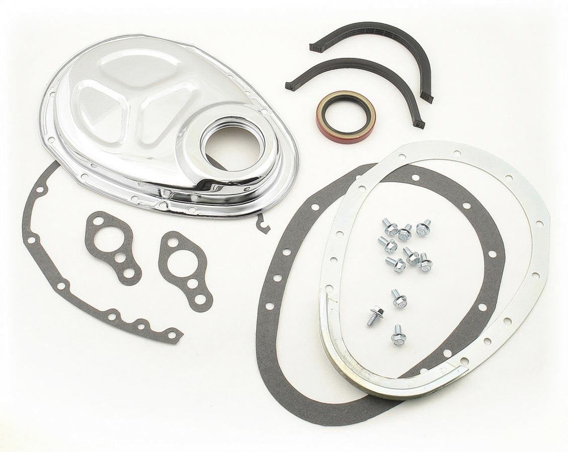 2 PIECE TIMING COVER CHROME