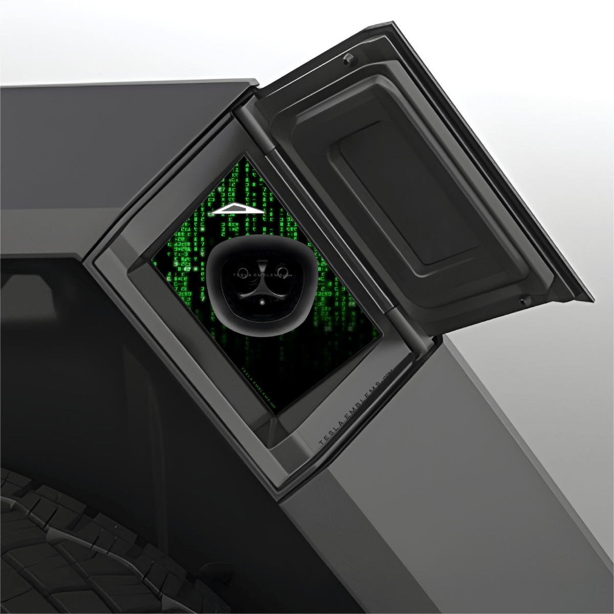 Digital Rain Tesla Charge Port Wrap | Cybertruck