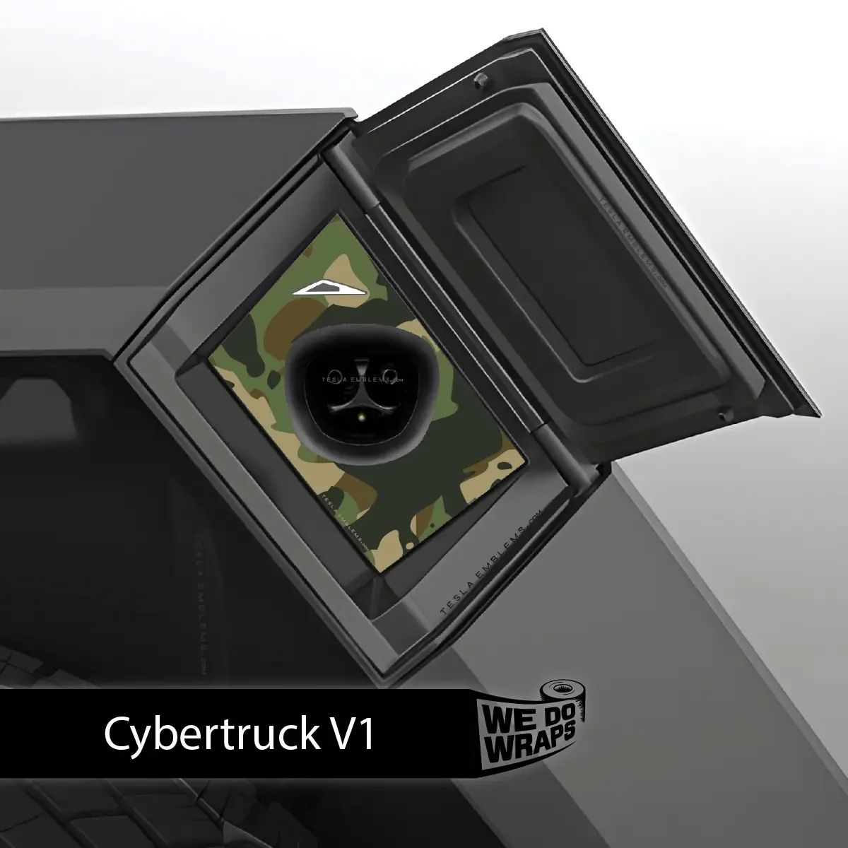 Camo Tesla Charge Port Wrap | Cybertruck