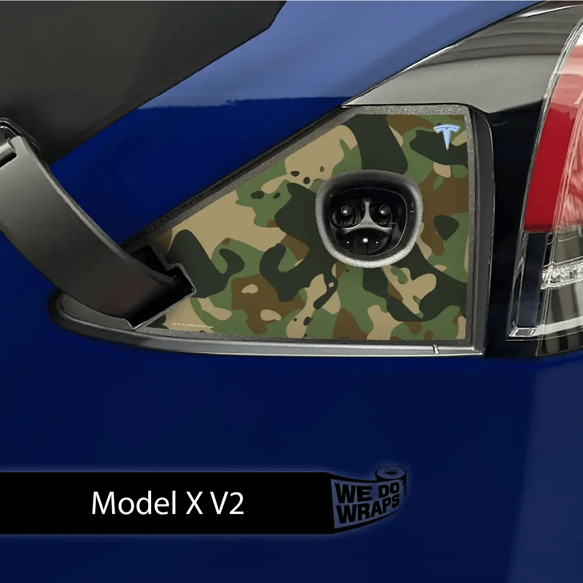 Camo Tesla Charge Port Wrap | Model X