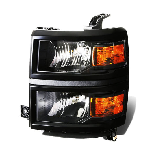 2014-2015 Chevrolet Silverado 1500 OE Style Left Headlight - Black Housing