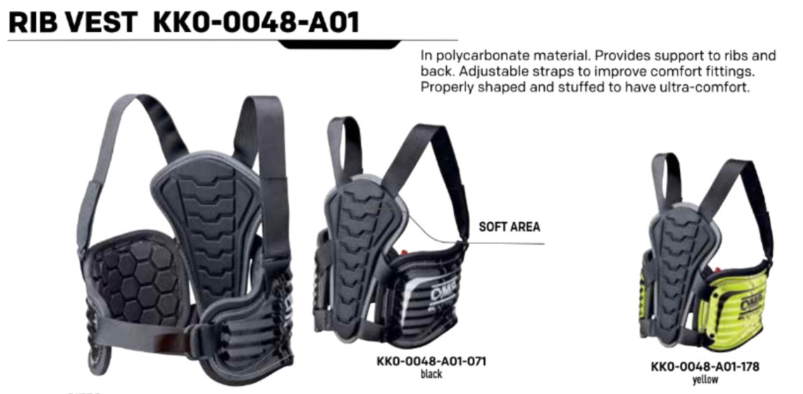 OMP KS Rib Protector Kart Racing
