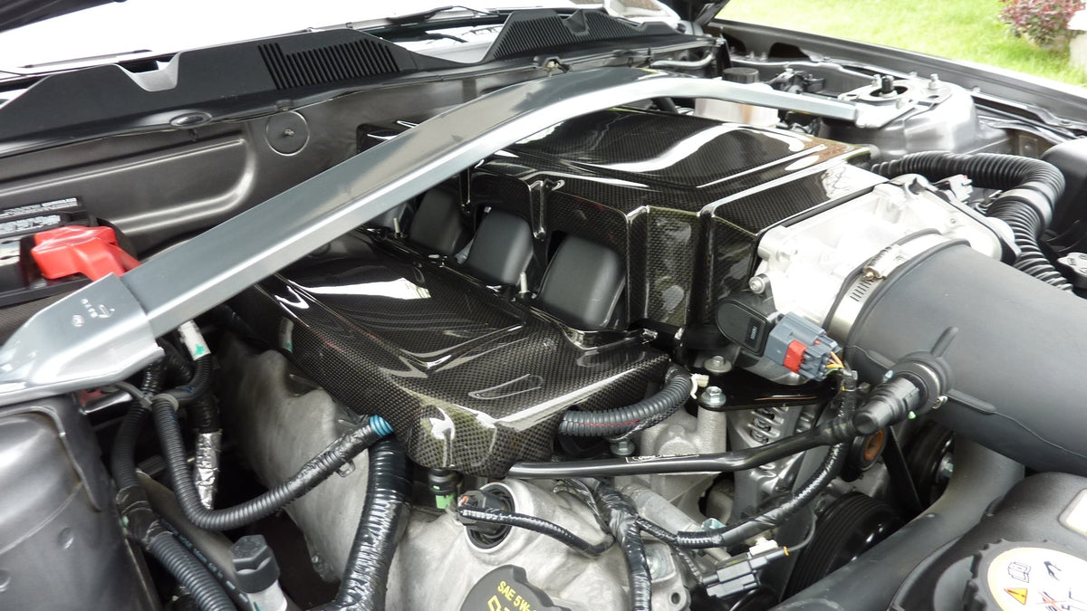 Carbon Fiber Ford Mustang GT Plenum Cover 2005-2009