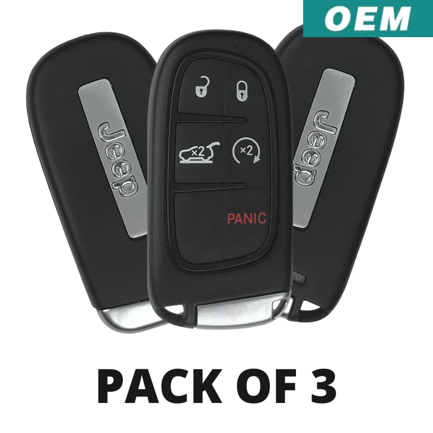 Jeep Cherokee 2014-2023 OEM 5 Button Smart Key GQ4-54T (Pack of 3)