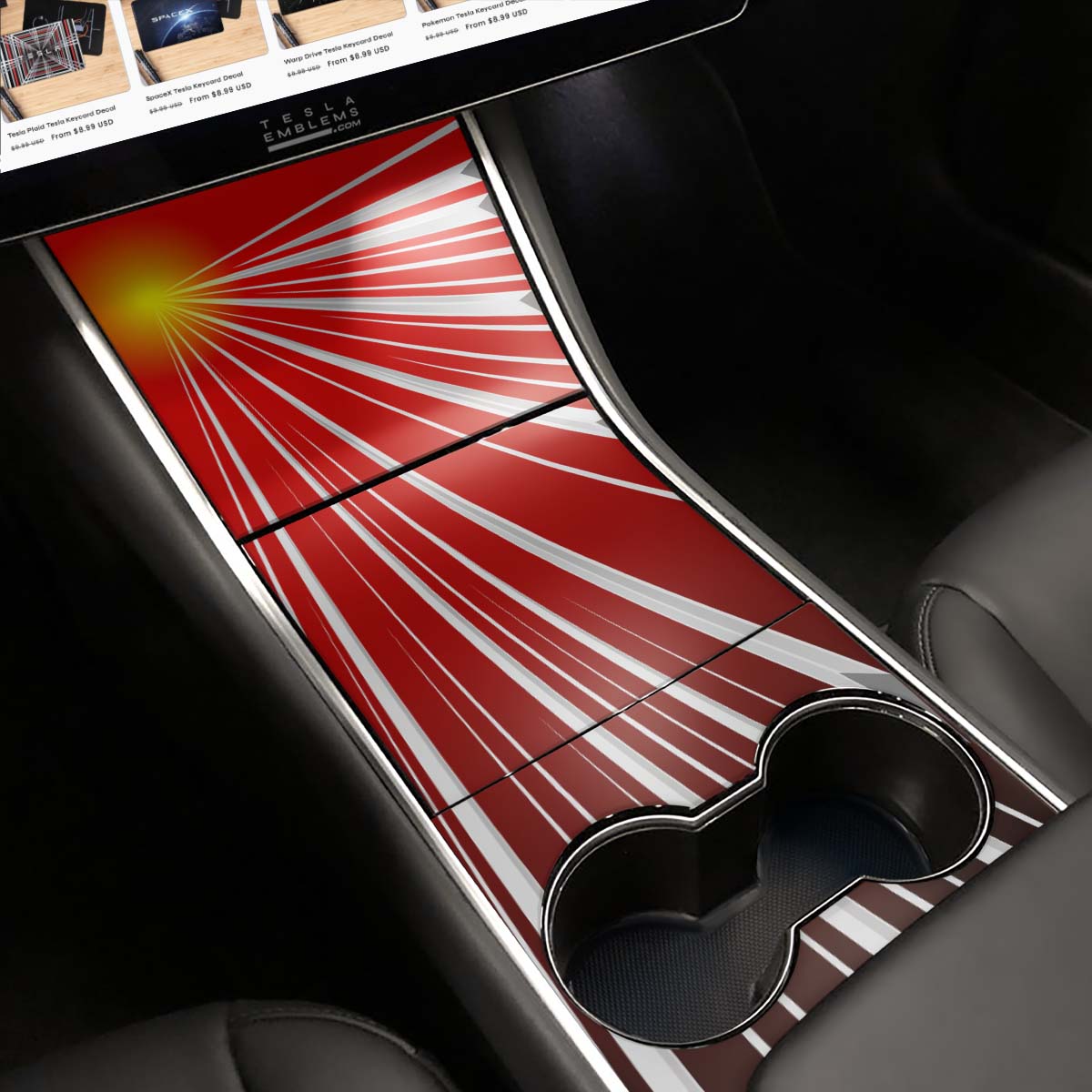 Tesla Launch Performance Mode | Tesla Center Console Wrap Kit | Model 3 ’17-20