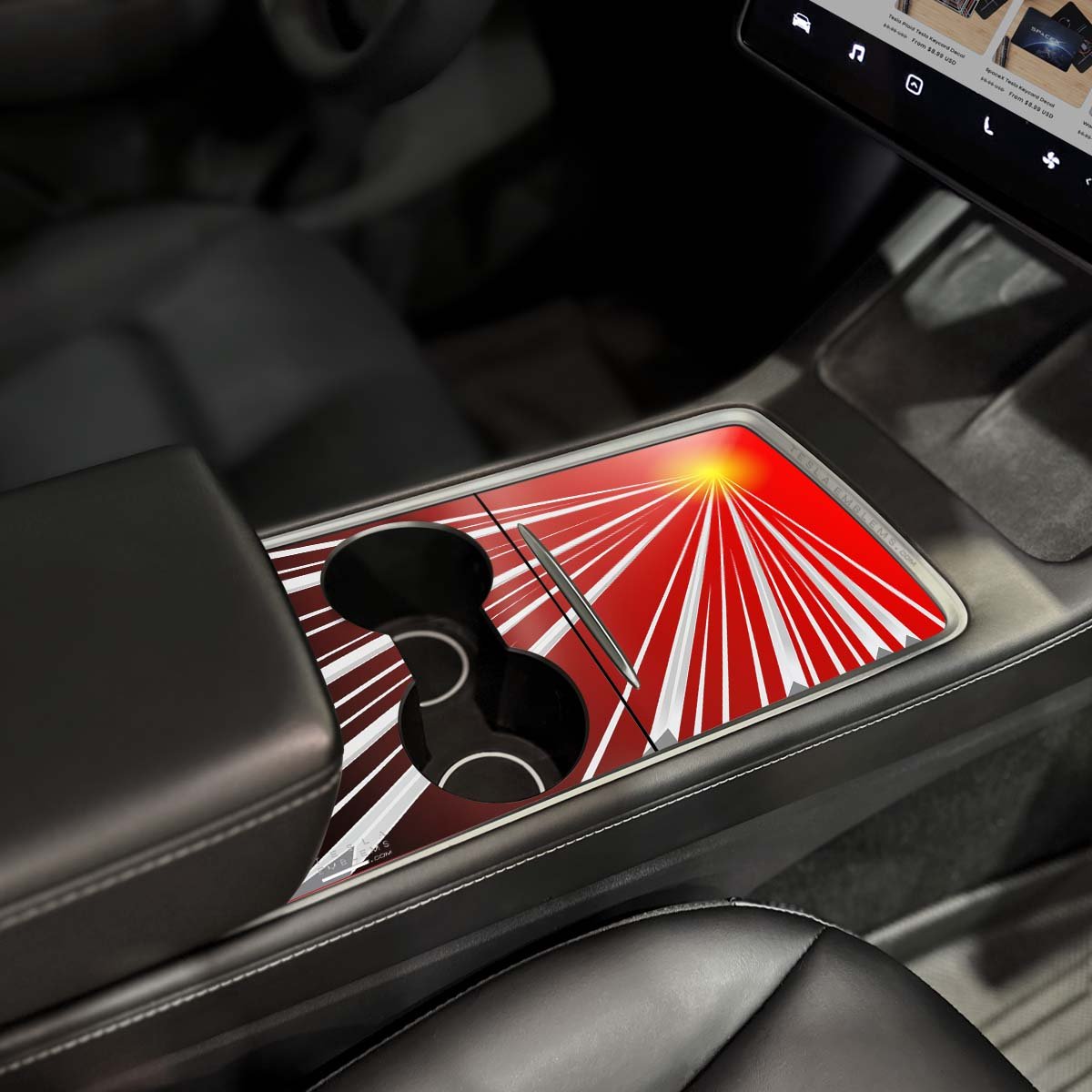 Tesla Launch Performance Mode | Tesla Center Console Wrap Kit | Model 3 '21-24