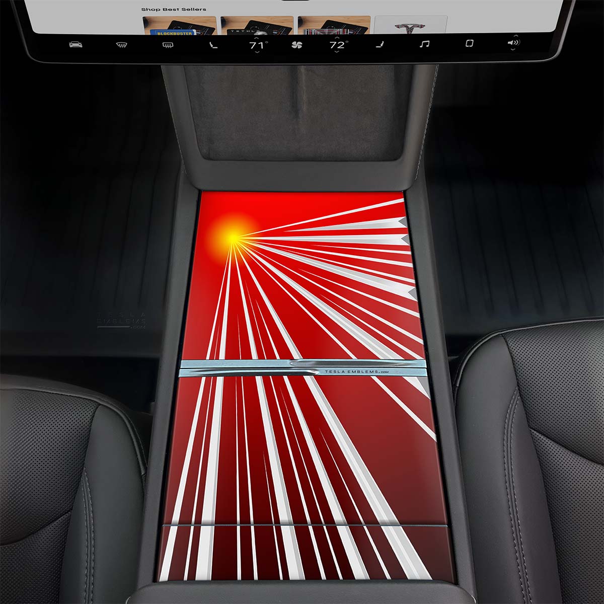 Tesla Launch Performance Mode | Tesla Center Console Wrap Kit | Model Y 2026