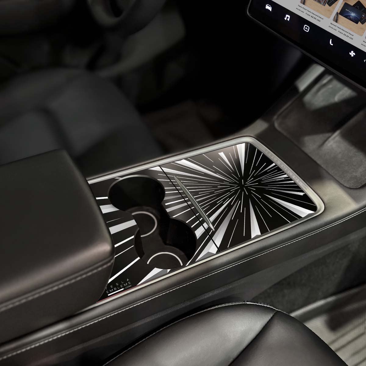 Tesla Ludicrous Performance Mode | Tesla Center Console Wrap Kit | Model 3 '21-24