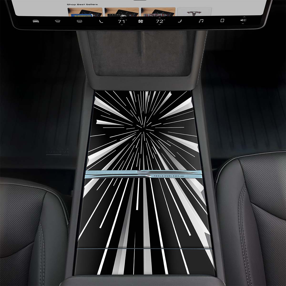 Tesla Ludicrous Performance Mode | Tesla Center Console Wrap Kit | Model Y 2026