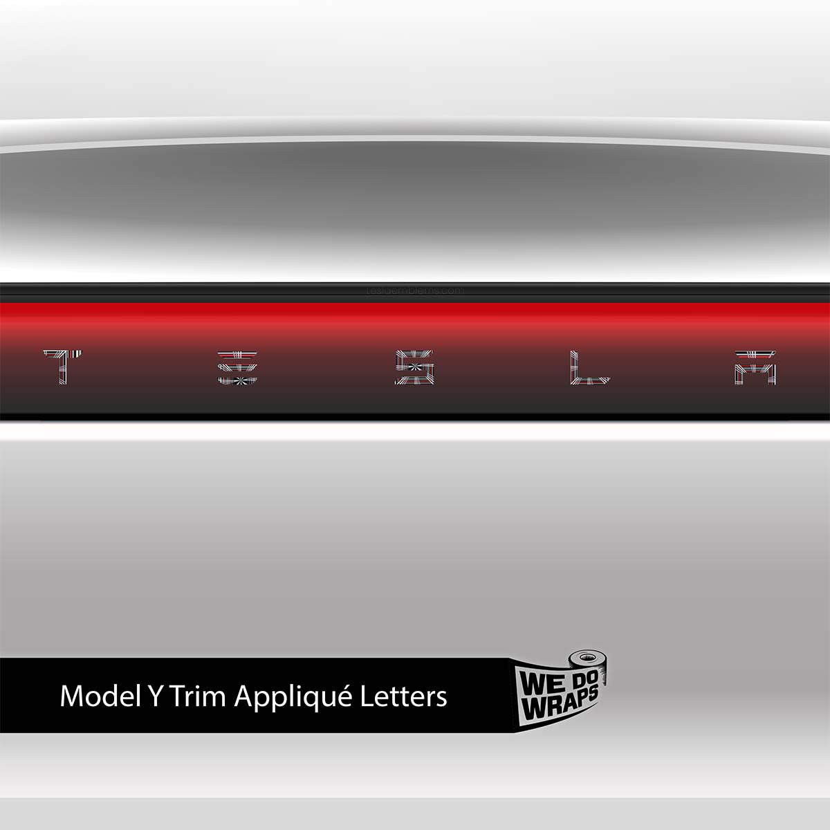 Plaid Performance Mode Tesla Emblem Decals (Front + Back) | Model Y