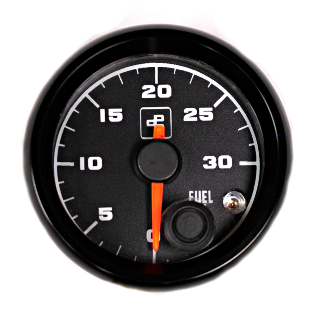 Power Driven 30 psi Fuel Pressure Gauge (Black or White)
