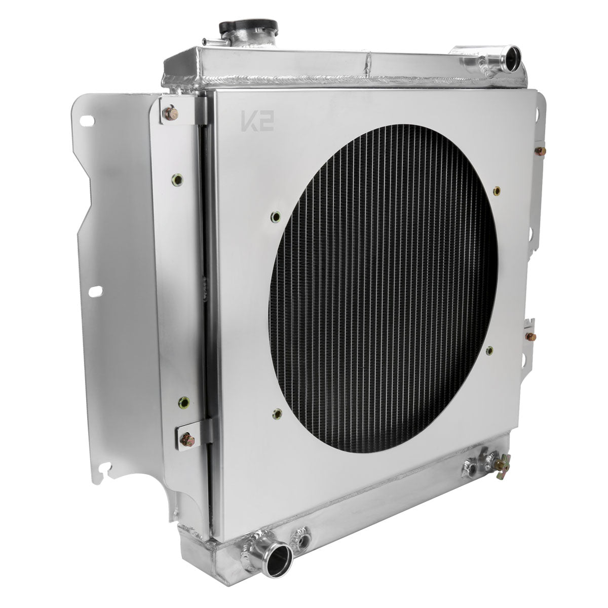 1987-2006 Jeep Wrangler TJ YJ 2.4L/4.2L 3-Row Radiator with Fan Shroud Design