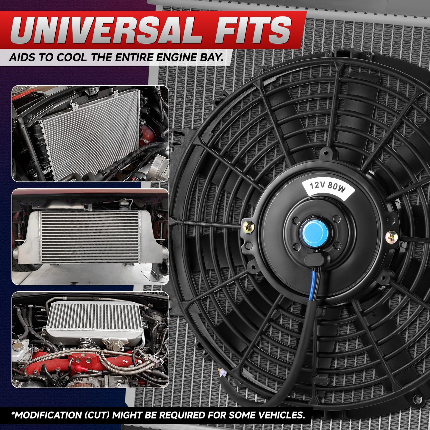 GEN PERFORMANCE 12” High Efficiency Slim Radiator Fans