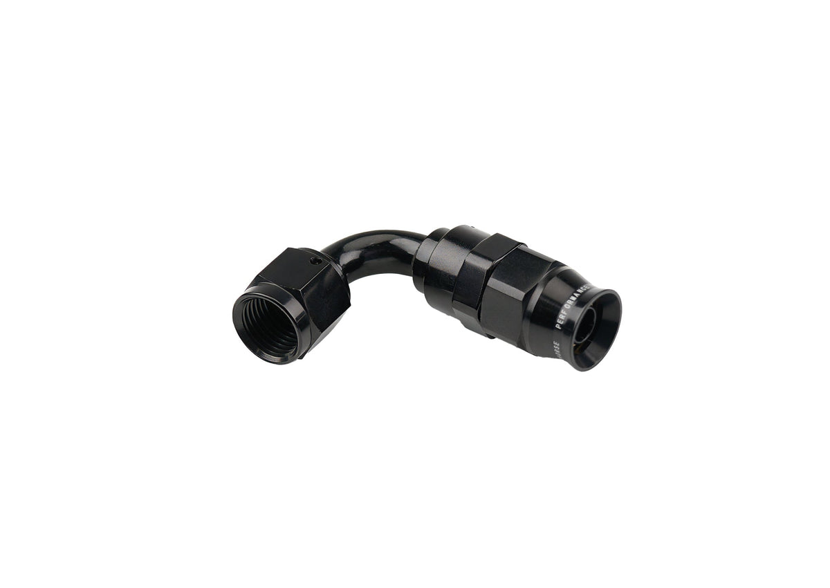 6AN 100 Degree PTFE Reusable Hose End Black