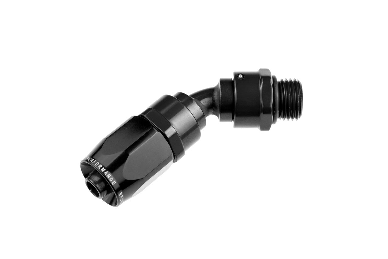 8AN Hose End 8AN ORB End 45deg Tube Black