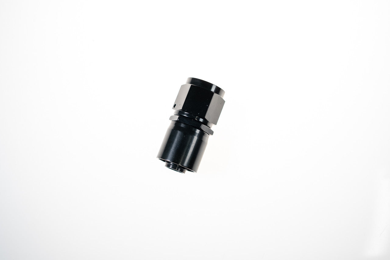 6AN Straight Crimp Hose End Black