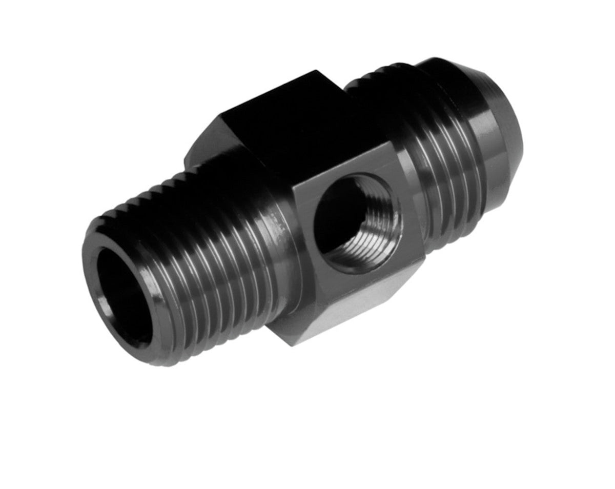 6AN to 6AN 3/8NPT Black Male Male