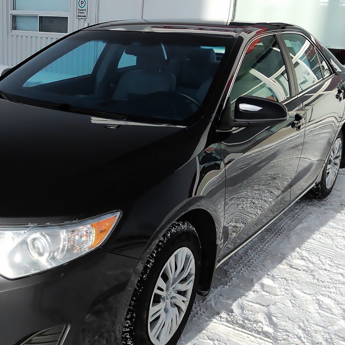 2012-2014 Toyota Camry Glossy Black 3-Pin Power Adjustable Side Mirror - Driver Side Only