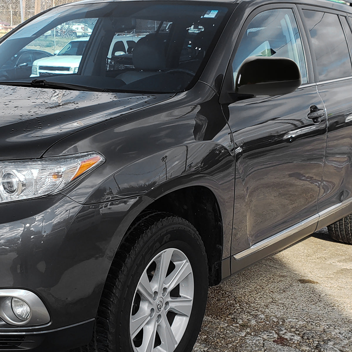 2008-2013 Toyota Highlander 7-Pin Power Adjustable & Heated Side Mirror w/ LED Puddle Light - Driver Side Only