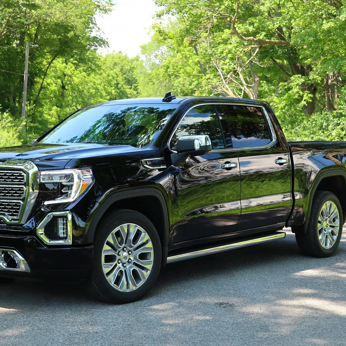 2019-2026 GMC Sierra 1500 Chrome Power Adjustable, Manual Fold, BSD & Heated Side Mirror w/ LED Puddle and Turn Signal Light - Driver Side Only
