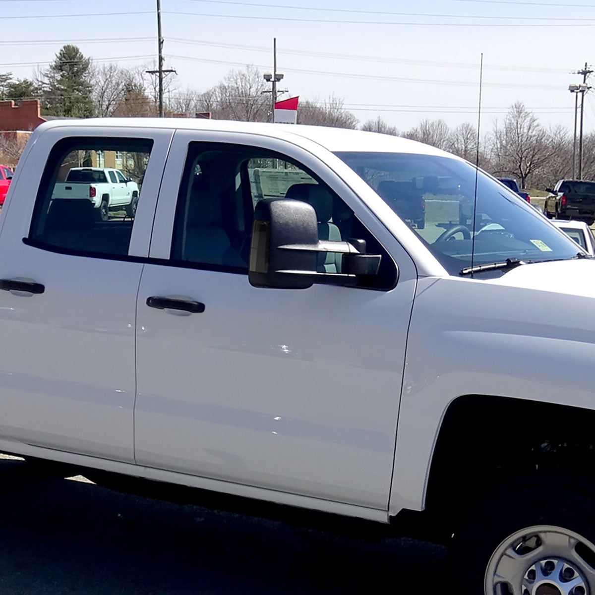 2014-2018 Chevrolet Silverado/GMC Sierra Power Heated Manual Extendable Towing Mirrors w/ Smoked Lens LED Turn Signal Lights