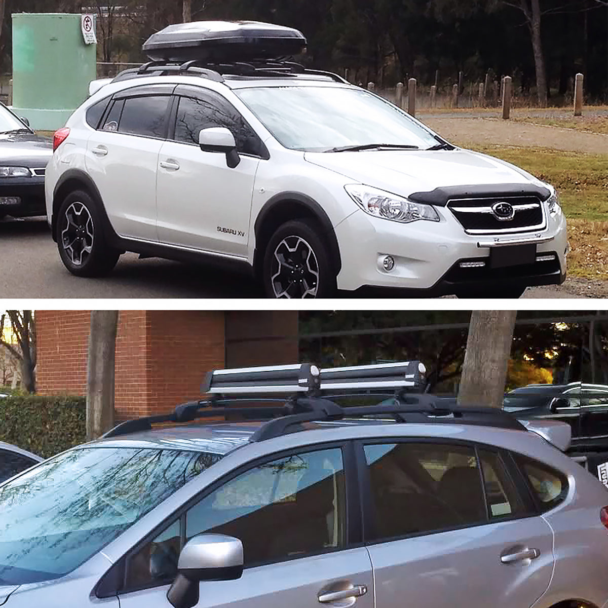 2010-2017 Subaru Impreza Sport/XV Crosstrek Black Powder Coated Aluminium Roof Rack Cross Bars