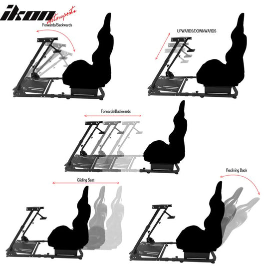 Black Racing Seat Steering Wheel Stand 20Logitech G29 Thrustmaster