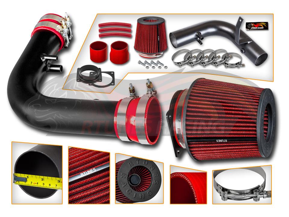 Short Ram Air Intake Kit For Ford 1997-2003 F150/Expedition 4.6L/5.4L V8, 97-99 F250 5.4L V8, 98-99 Navigator 5.7L V8 | RSI-FD-04BK