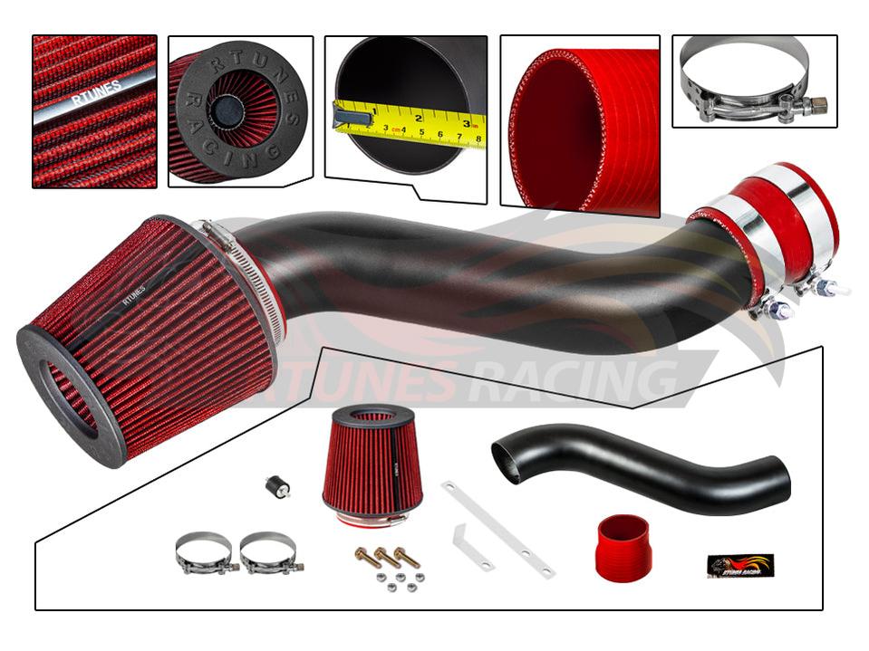 Short Ram Air Intake Kit For 1997-2002 Jeep Wrangler 2.5L L4 | RSI-JP-04BK