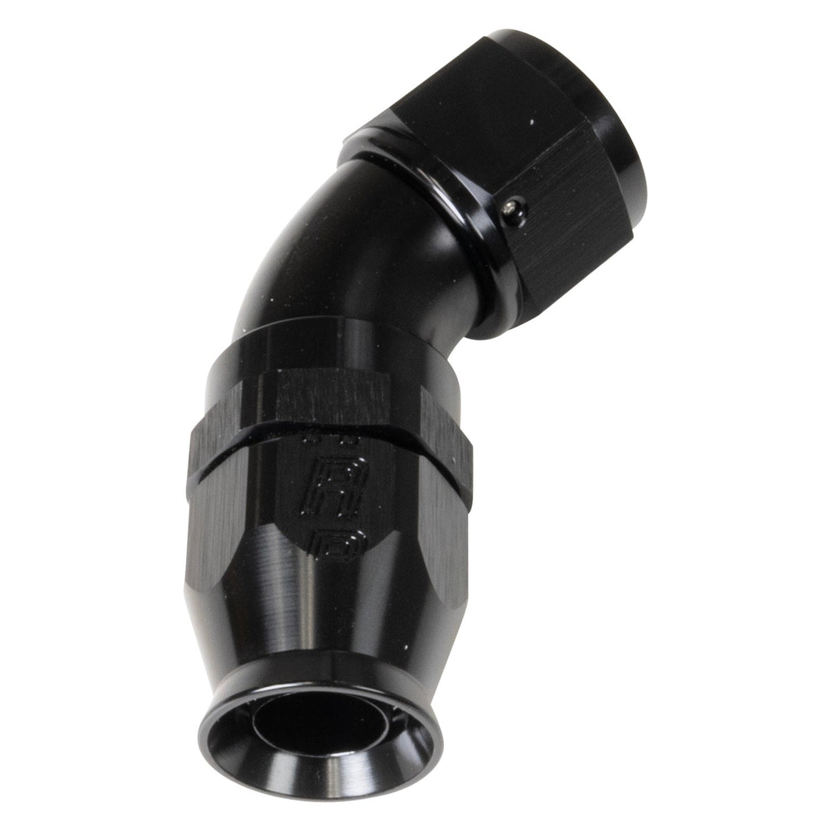6AN 45Deg Pro Hose End PTFE Black